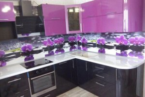 Кухня МДФ в ПВХ Орхидея - Мебельная фабрика «Люкс-С»
