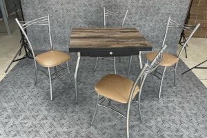Обеденная группа 4 стол Ника и стулья Грация - Мебельная фабрика «Классная мебель»