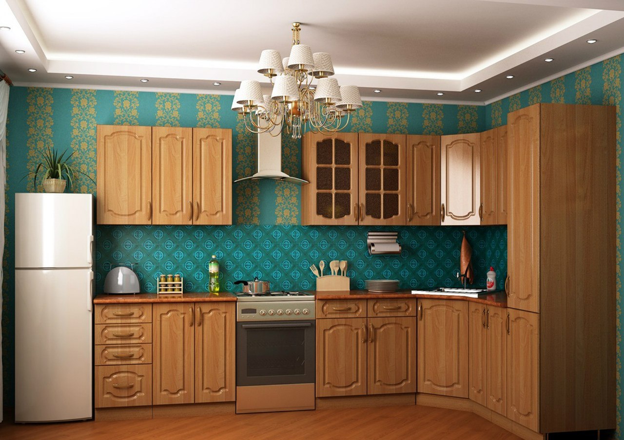 Кухонная мебель цвет ольха