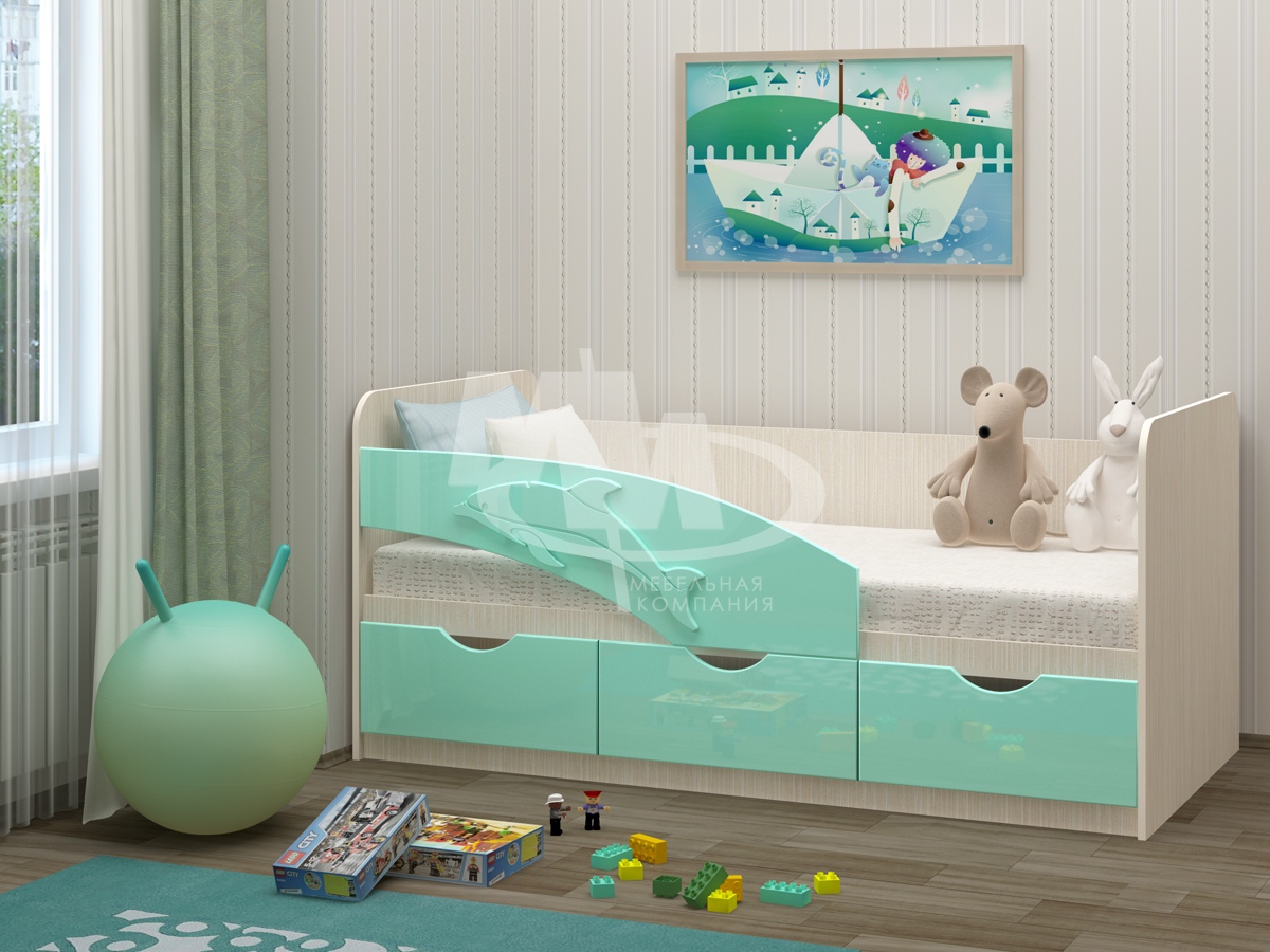 Детская кровать дельфин 1 8