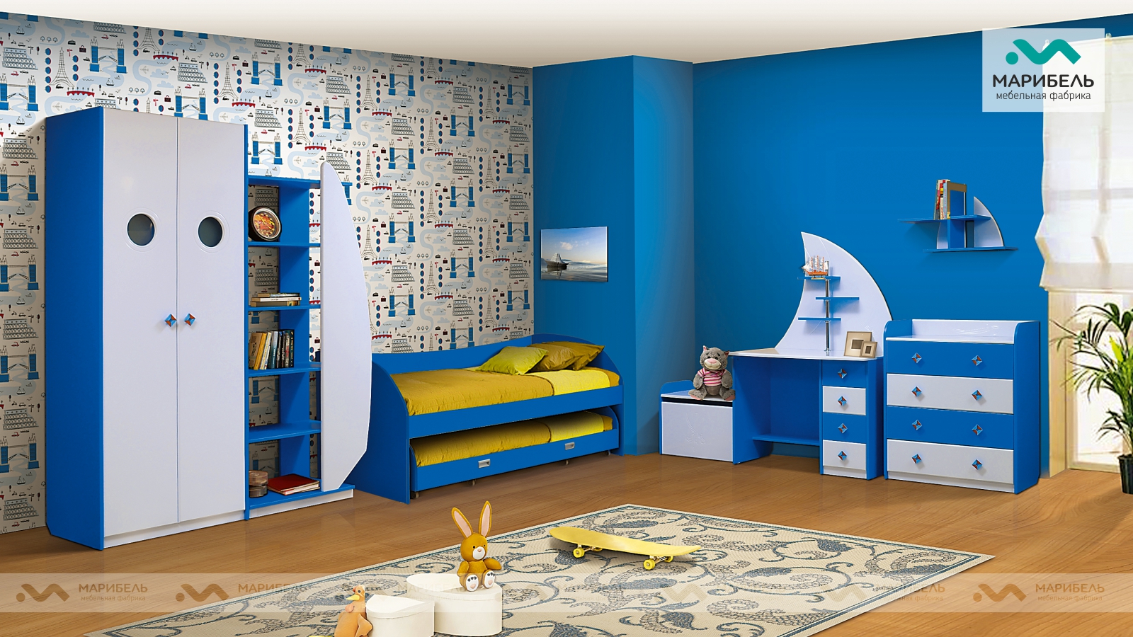 детская мебель юниор синяя