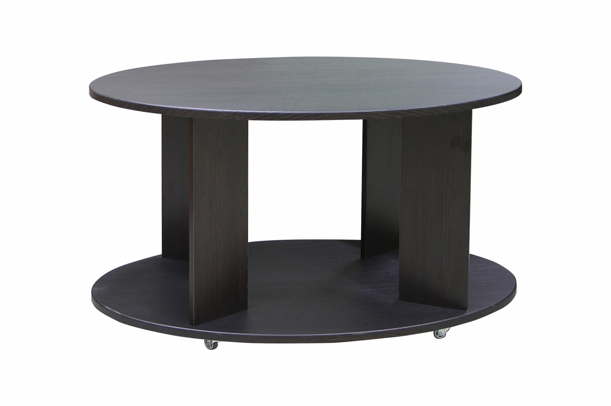 Журнальный столик Мебелик BEAUTYSTYLE 1 2457 70х70х43 см, венге/стекло чёрное