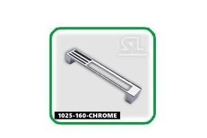 Ручка мебельная 1025-160-CHROME-черный - Оптовый поставщик комплектующих «СЛ Дон»