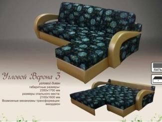 Угловой диван с цветами Верона 3 - Мебельная фабрика «Фато»