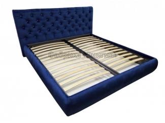 Кровать Синяя с каретной стяжкой - Мебельная фабрика «Энигма»