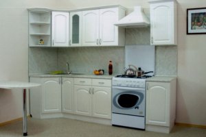 Угловая белая кухня - Мебельная фабрика «Барокко Плюс»