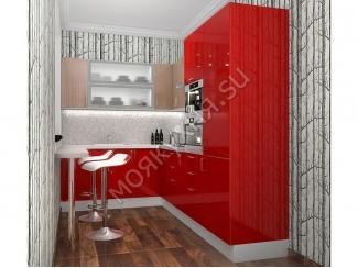 Красная угловая кухня - Мебельная фабрика «Моя кухня»