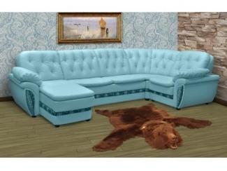 Голубой п-образный диван Диана 20-2 Прима ДУ - Мебельная фабрика «Диана»