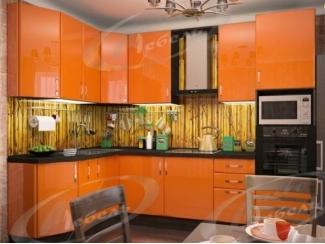 Оранжевая угловая кухня Мандарин - Мебельная фабрика «Ладос-мебель»