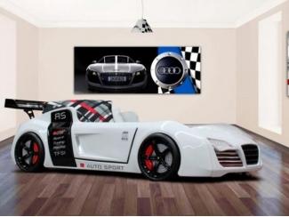 Кровать машина AUDI V8 белая - Мебельная фабрика «GRIFON»