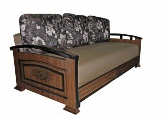 Прямой диван с деревянными подлокотниками Пальмира  - Мебельная фабрика «Монарх»