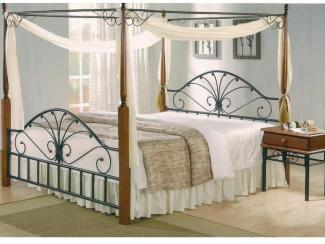 Кровать двуспальная с опорами под балдахин - Импортёр мебели «МебельТорг»