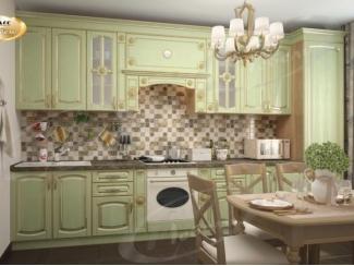 Светлая зеленая кухня Клио-Бьянка  - Мебельная фабрика «Ладос-мебель»