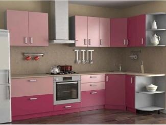 Розовая угловая кухня  - Мебельная фабрика «Феникс-мебель»