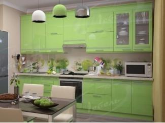 Зеленая прямая кухня Гренни - Мебельная фабрика «Ладос-мебель»