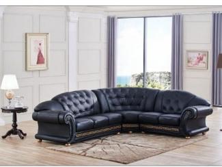Угловой диван VERSACE BLACK - Импортёр мебели «Евростиль (ESF)»