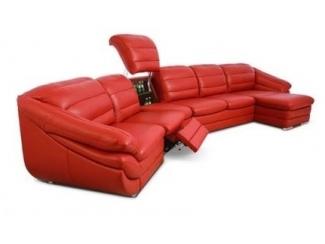 Красный диван с баром Майами