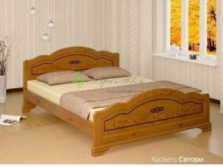 Кровать из натурального дерева Сатори