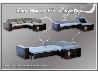 Угловой диван Марго 6-3 с тумбой - Мебельная фабрика «Мон»
