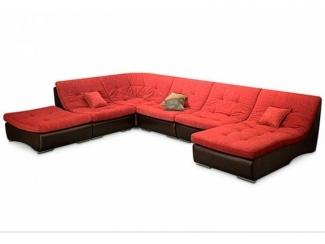 Красный модульный диван Барселона  - Мебельная фабрика «Триллион»