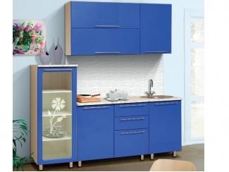 Синий набор для кухни с буфетом Василек - Мебельная фабрика «Аджио»