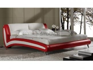 Кровать из итальянской кожи Серпантин - Мебельная фабрика «Sitdown»