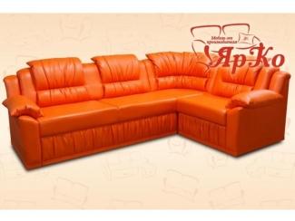Угловой оранжевый диван Диана