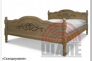 Двуспальная кровать Скандинавия - Мебельная фабрика «ВМК-Шале»