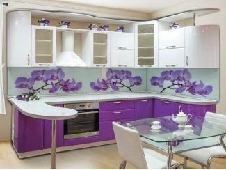 Угловой кухонный гарнитур Виолетта глянец ПВХ - Мебельная фабрика «Вся Мебель»