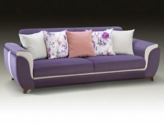 Прямой фиолетовый диван с подушками FARAON  - Мебельная фабрика «Уфамебель»
