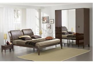 Глянцевая коричневая спальня Milana M108  - Мебельная фабрика «Астрон»