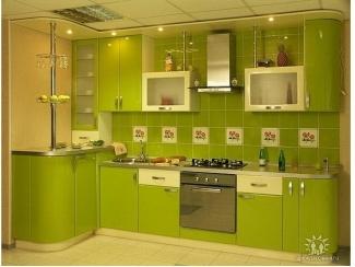 Яркая зеленая угловая кухня - Мебельная фабрика «Еврус»