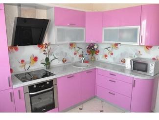 Розовая угловая кухня - Мебельная фабрика «Еврус»