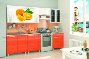 Кухня Палитра Апельсины - Мебельная фабрика «ТЭКС»