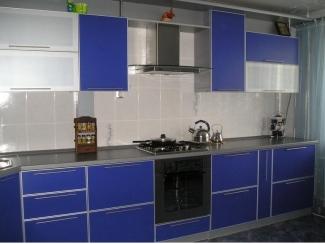 Кухонный синий гарнитур из пластика - Мебельная фабрика «GradeMebel»