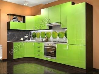 Яркая зеленая угловая кухня - Мебельная фабрика «Моя кухня»