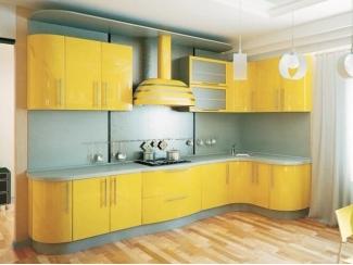 Угловой кухонный гарнитур Светло-желтый глянец ПВХ - Мебельная фабрика «Вся Мебель»