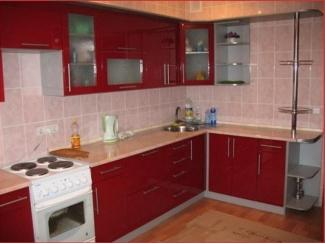 Угловая красная кухня - Мебельная фабрика «Еврус»