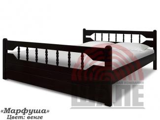 Кровать из Массива Марфуша венге - Мебельная фабрика «ВМК-Шале»