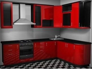 черно-красная кухня