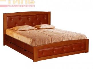 Кровать Ариэль 2 кожа - Мебельная фабрика «Стиль»