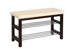 Банкетка BeautyStyle 4 темно-коричневый/экокожа бежевый - Мебельная фабрика «Мебелик»