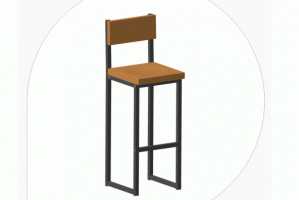 Барный стул РС58 со спинкой - Мебельная фабрика «Комфур»