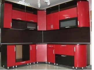 Угловая красная кухня - Мебельная фабрика «Мебель РОСТ»