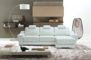 Белоснежный угловой диван Санта-Фе - Мебельная фабрика «Мебель Тренд»