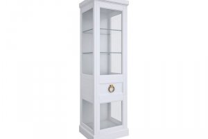 Белый шкаф витрина E190-W-G - Мебельная фабрика «Kreind»