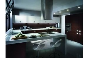 Большая угловая кухня с полуостровом 0128 - Мебельная фабрика «La Ko Sta»