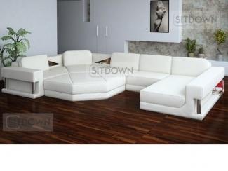 Белый п-образный диван Мурэн  - Мебельная фабрика «Sitdown»