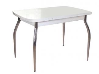 Белый стол на металлических ножках Сиэтл-XPГ-2 - Мебельная фабрика «Виста»