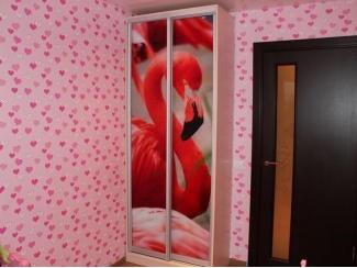 Надежный шкаф-купе с фотопечатью Фламинго - Мебельная фабрика «Анкор»